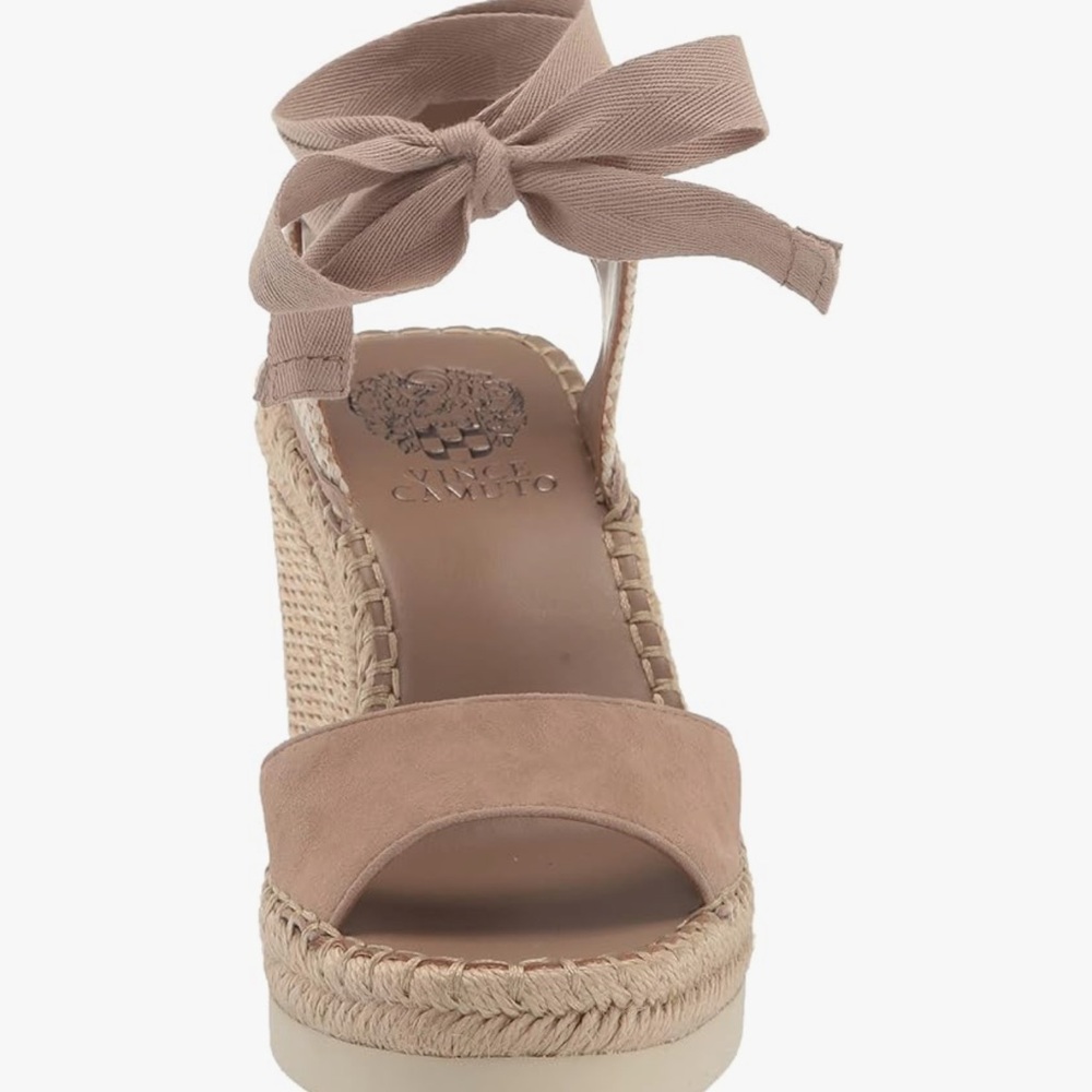 Vince Camuto Women's Taupe Espadrille Wedges - Picture 2 of 13